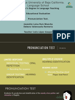 Pronunciation Test