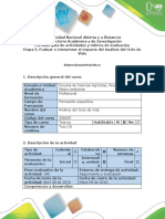 Guía de Actividades y Rúbrica de Evaluación - Etapa 5 - Evaluar El Impacto Del Análisis Del Ciclo de Vida