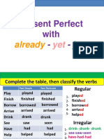 Present Perfect Just Yet