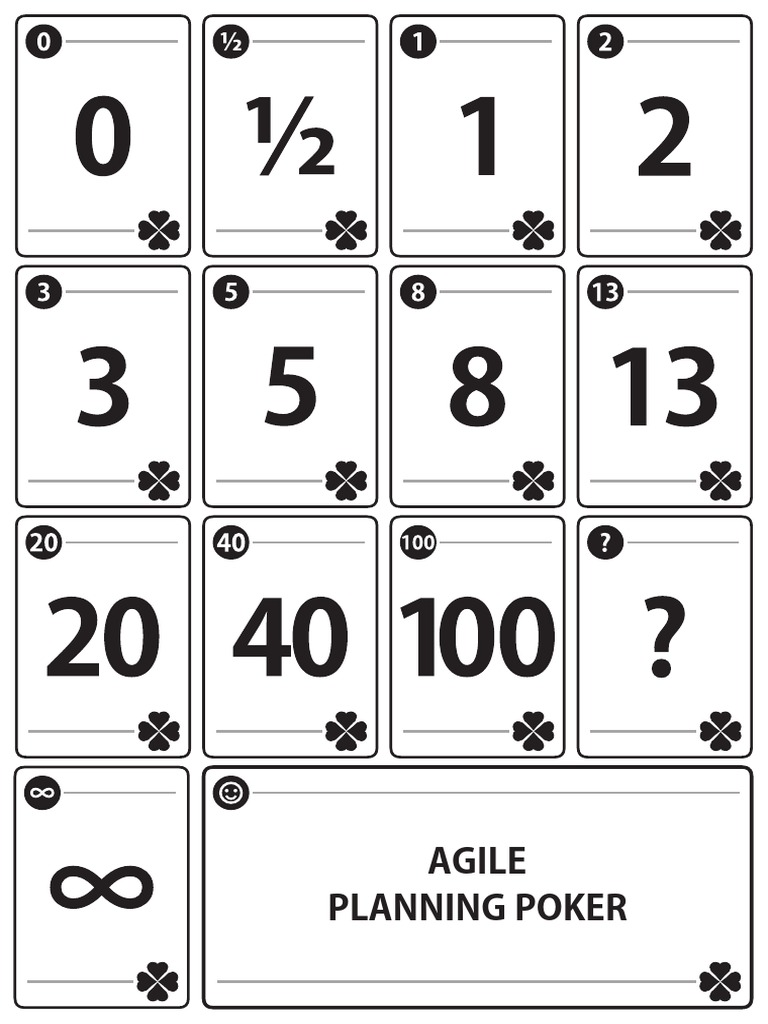 Cartas Planning Poker Scrum PDF PDF