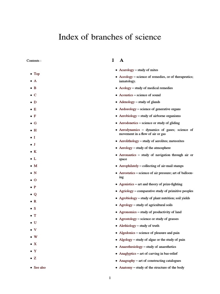 Branches of Science | PDF | Stratigraphy | Science