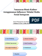 Strategi Pemasaran Bisnis Kuliner Menggunakan Influencer Melalui Media Sosial 1