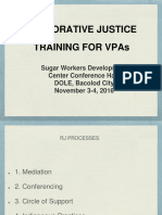 Restorative Justice Training For Vpas