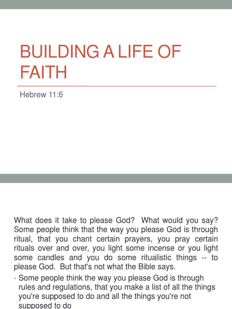 Building A Life of Faith | PDF | Cain And Abel | Christianity
