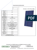 Solar Panel Specification: HT-SAAE 270 Watts Polycrystalline