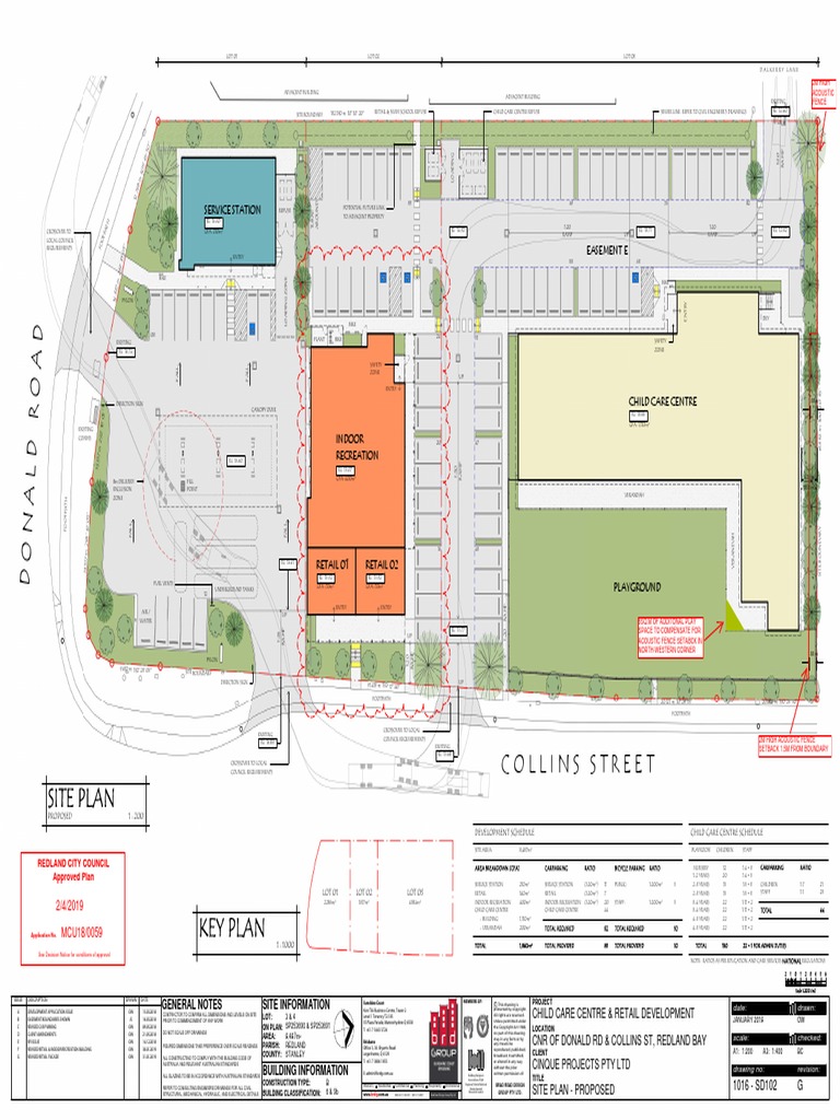 Site Plan For Redland Bay Servo And Child Care Centre Transport