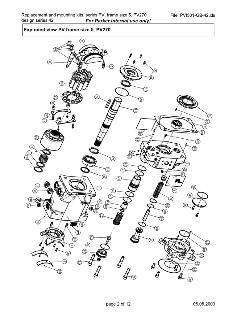 PARKER EXPLODED VIEW PVIBG5GB42PNsw PDF PDF Piston Screw