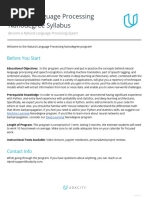 Natural Language Processing Nanodegree Syllabus: Before You Start