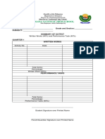 Consolidated Result of Students Performance Form