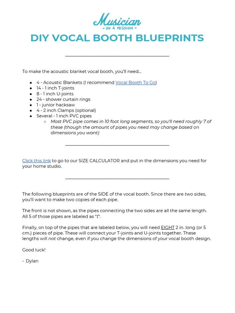 Diy Vocal Booth Blueprints PDF Building Engineering Building