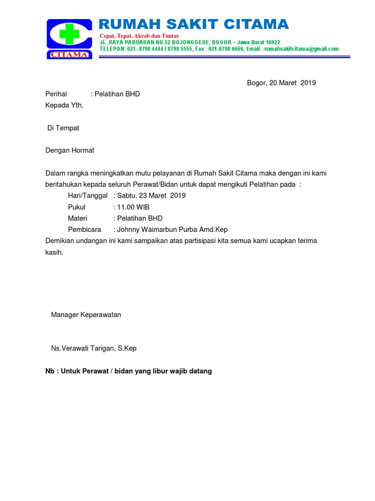 Contoh Surat Undangan Rapat Akreditasi Pdf