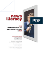 Institute For News Literacy Fellows in Asia 2017 Program
