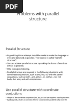 Problems With Parallel Structure