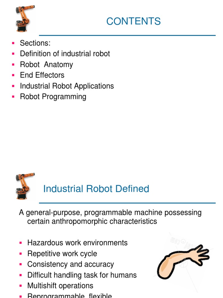 Industrial Robot Overview and Applications | PDF | Robot | Robotics