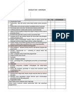 Checklist Post Konstruksi Icra