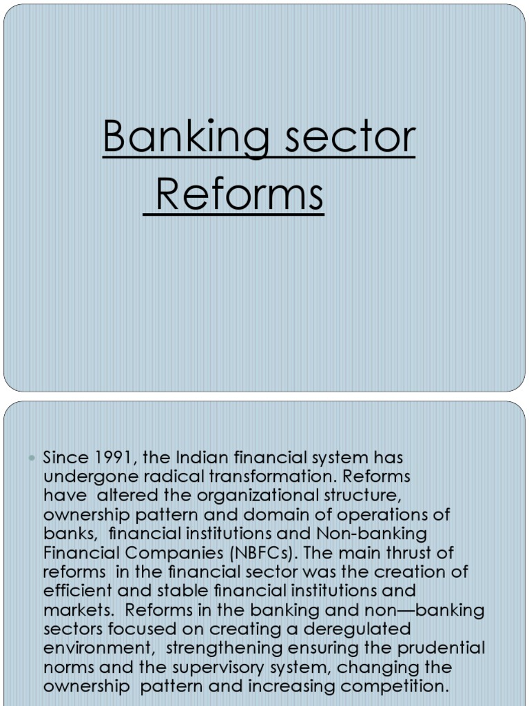 Banking Sector Reforms | PDF | Capital Requirement | Reserve Bank Of India