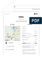 Your Wednesday Ride With Ola: Ride Details Bill Details