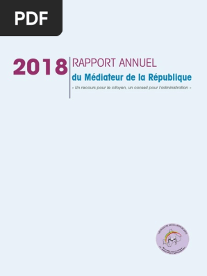 Rapport Annuel Du Mediateur De La Republique Du Mali 2018 Organisation Non Gouvernementale Mali
