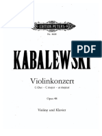 Kabalewski. Violin Concerto