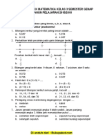 Soal UKK Matematika Kelas 3 PDF