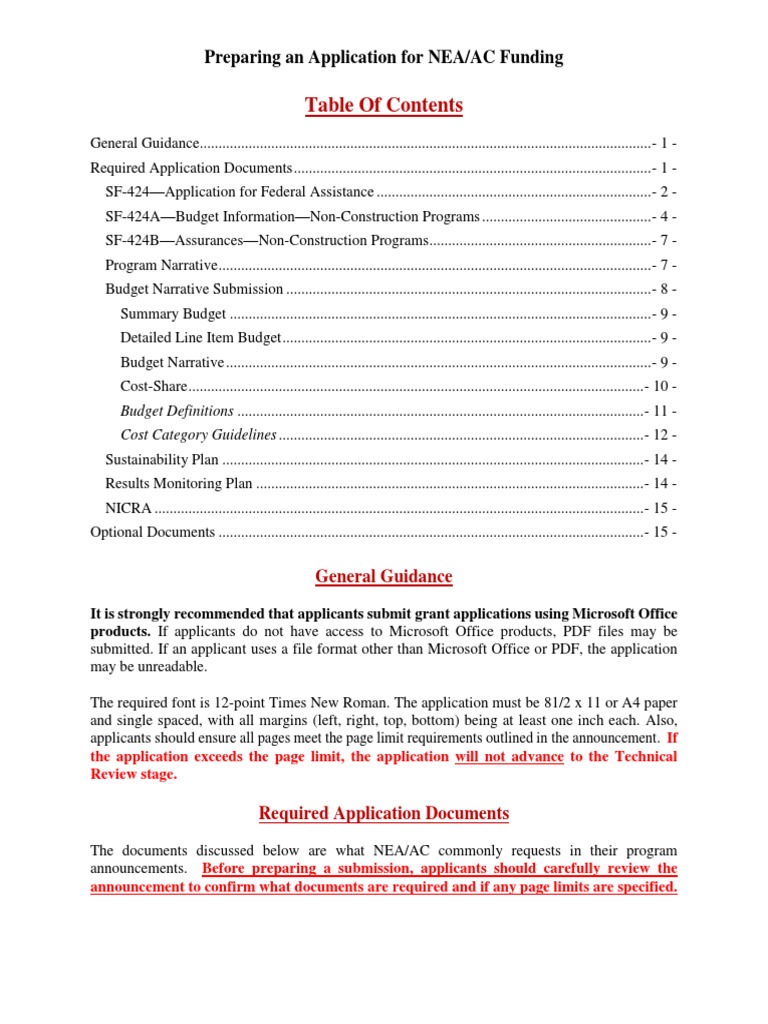 APPENDIX 3 - AC Application Guidance 3.29.19 | PDF | Per Diem | Employment