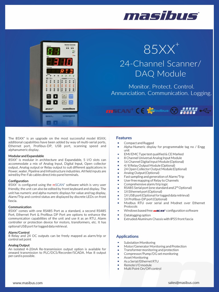 Masibus 85XX+_R3F_0219 Scanner Alternating Current Direct Current