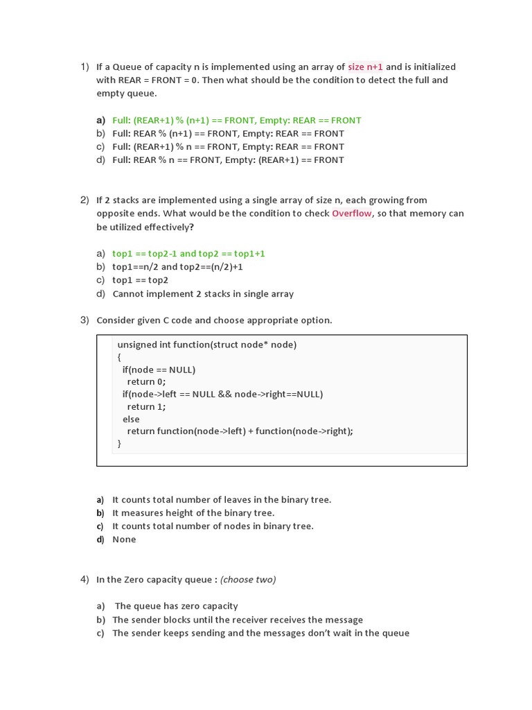 Test For B.tech Students | PDF | C (Programming Language) | Software ...