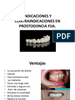 Tema 4. Indicaciones y Contraindicaciones en Prostodoncia Fija