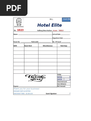 Hotel Bill