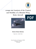 Design and Analysis of The Control and Stability of A Blended Wing Body Aircraft