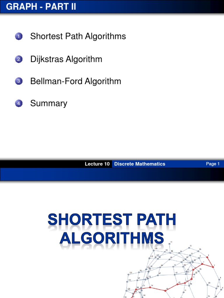 Shortest Path Algorithms Overview | PDF | Algorithms And Data ...