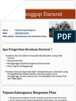 K3 Tanggap Darurat: Nama: Yunita Puspa Ningrum NPM: 201610215166 Mata Kuliah: Keselamatan Dan Kesehatan Kerja