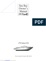 Sea Ray Owner's Manual: 270 Select EX
