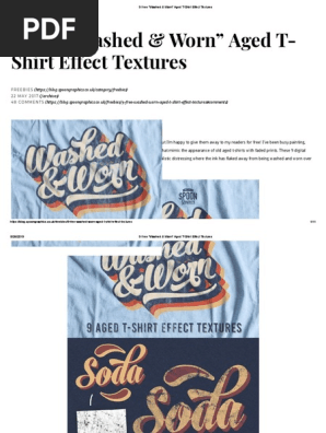 9 Free “Washed & Worn” Aged T-Shirt Effect Textures