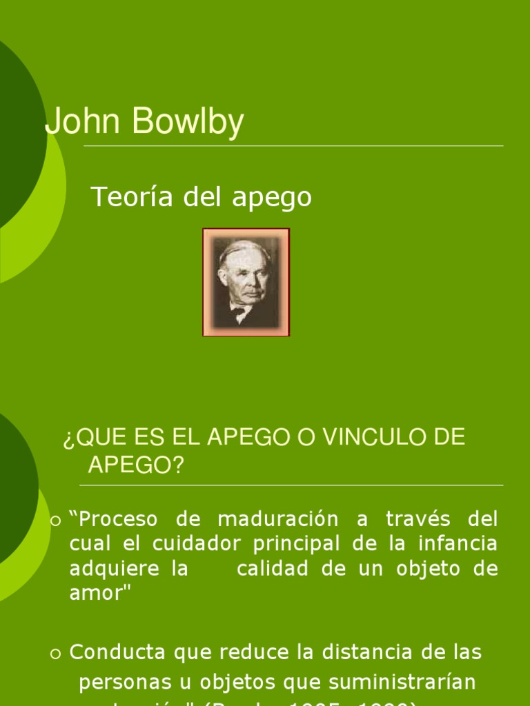 John Bowlby Teoría del apego Teoría de apego Ciencia cognitiva