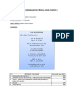 Criterios de Evaluación Técnica Vocal y Coros II