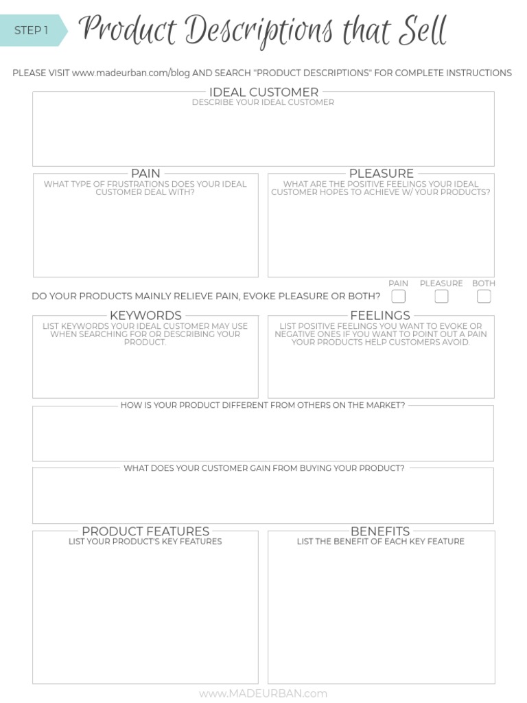 Effective Product Descriptions Guide | PDF | Marketing | Business Economics