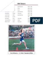800 Meters: Lisa Schaures - 3 X State Champion 800m