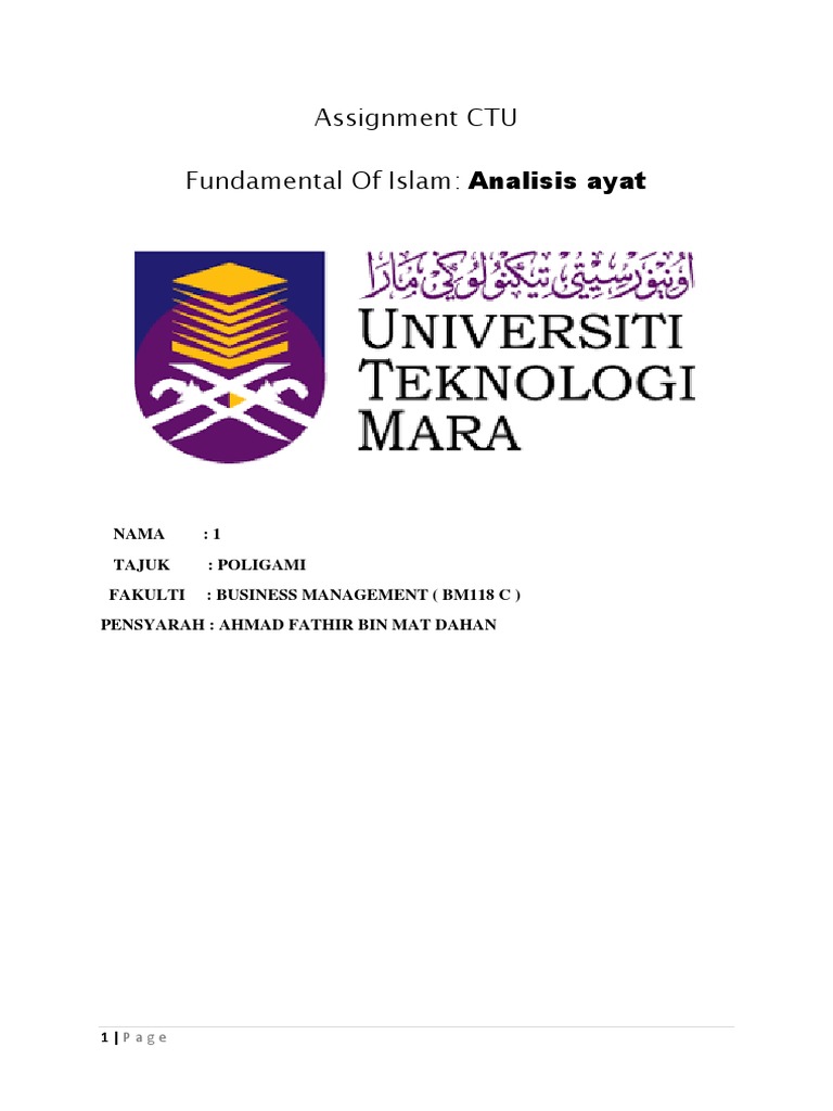 Analisis Ayat Ctu Pdf