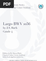 Largo BWV 1056 With Tabs