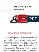 Give Help in an Emergency