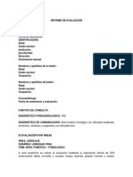 Formato de Informe de Evaluacion Del Lenguaje