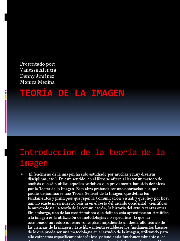 Fundamentos de la Teoría de la Imagen | PDF | Imagen | Epistemología