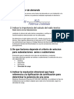 Factor demanda, radio teórico, tipificación zonas, transformadores distribución