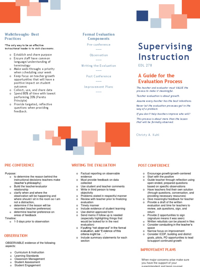 Best Practices for Classroom Walkthroughs | PDF | Teachers ...