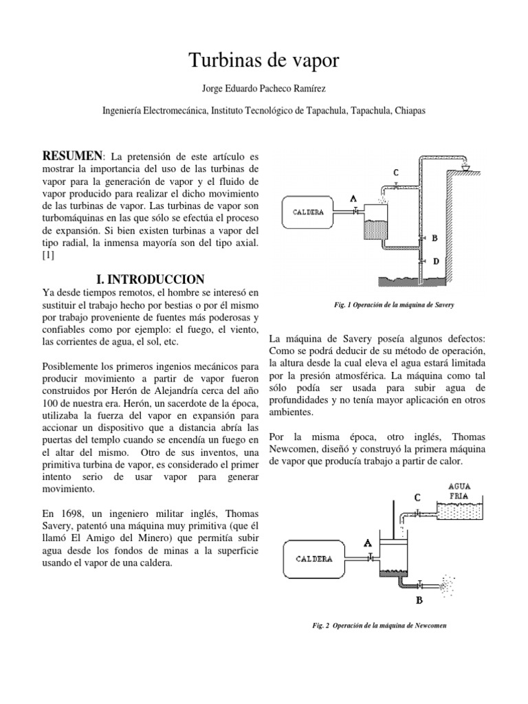 Tipos y Elementos de Turbinas de Vapor | PDF | Máquina de vapor | Turbina