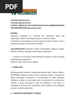 A DIFICIAL TAREFA DO USO DA MOTIVAÇÃO