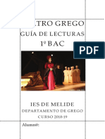 Teatro Grego 1º BAC 2019. Electra de Eurípides e Lisístrata de Aristófanes
