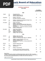 Newark Public Schools CALENDAR SY 2019-2020