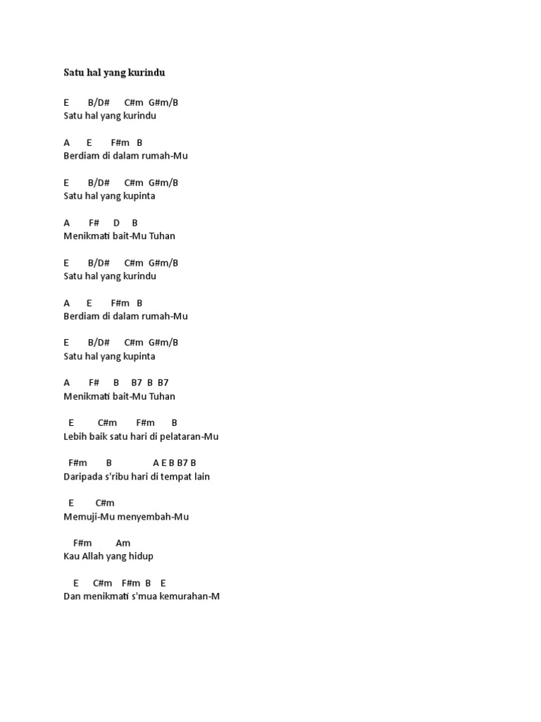 Chord lagu rohani pdf